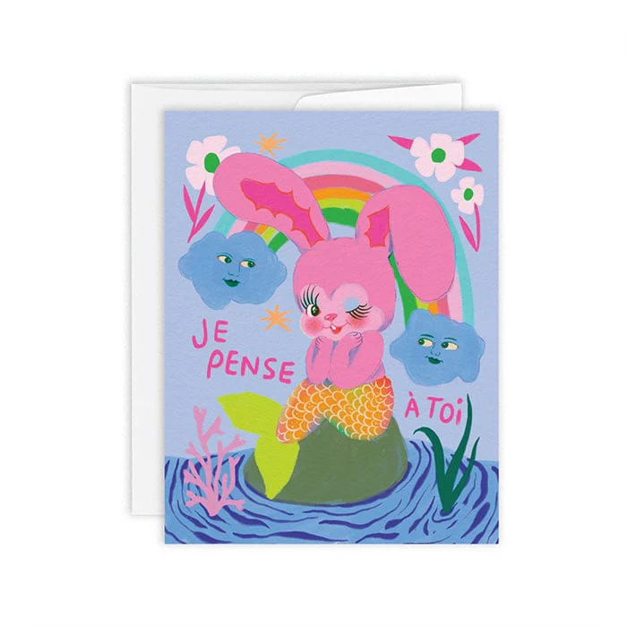 Carte de Souhaits Lapin Sirène Paperole - Image 3