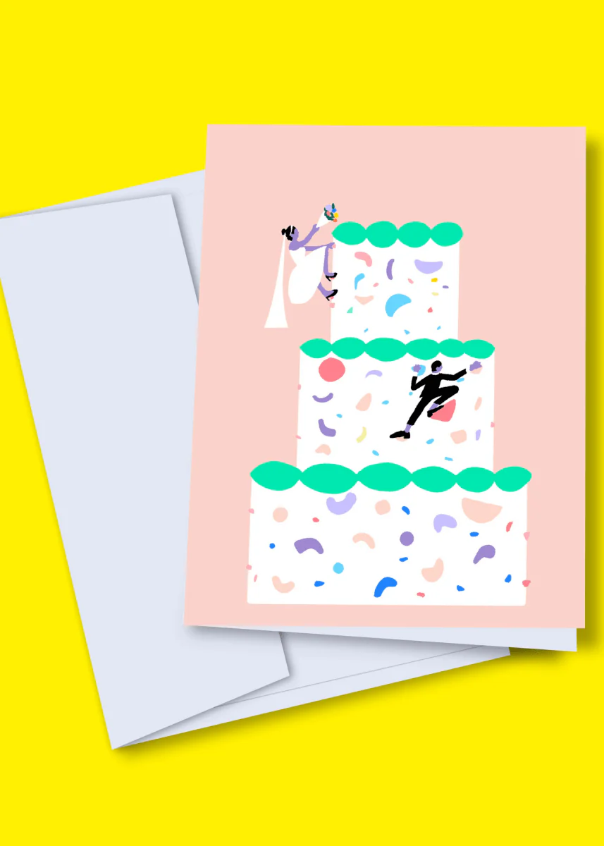 Carte de Souhaits Mariage Escalade F +H TOUTE