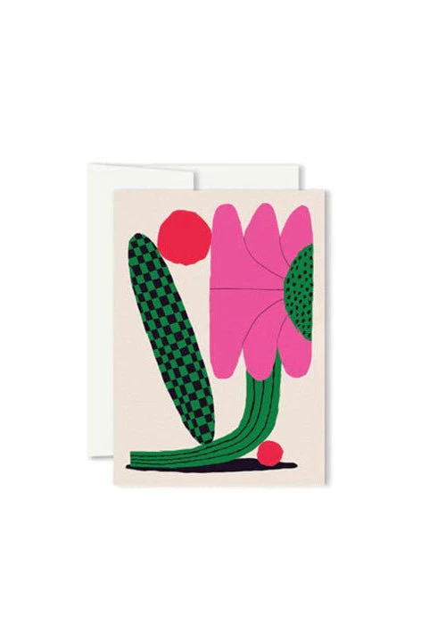 Carte de Souhaits Mini Flo Fuchsia Paperole