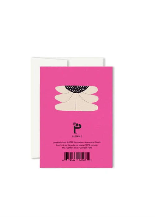 Carte de Souhaits Mini Flo Fuchsia Paperole - Image 2