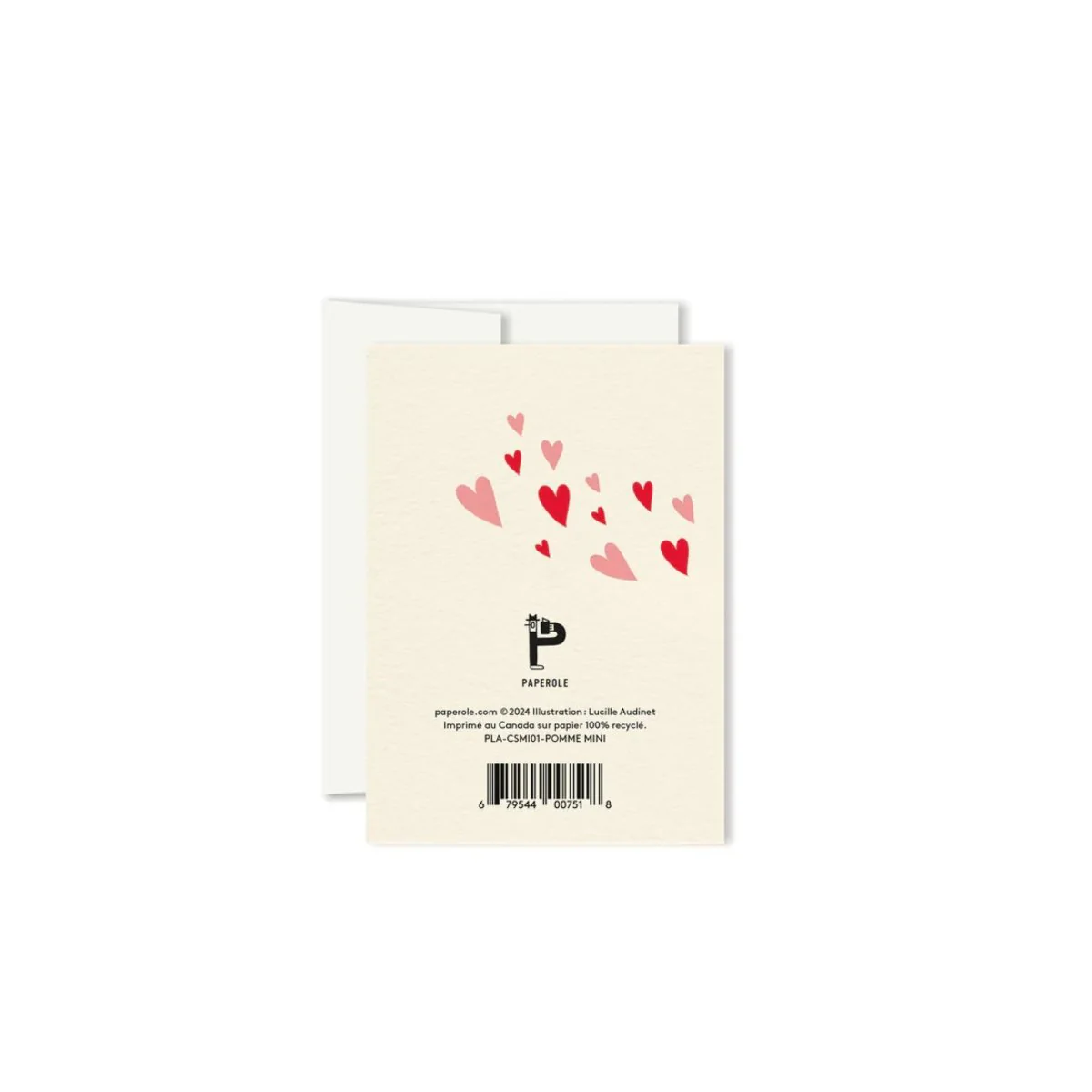 Carte de Souhaits Mini Pomme d'Amour Paperole - Image 2