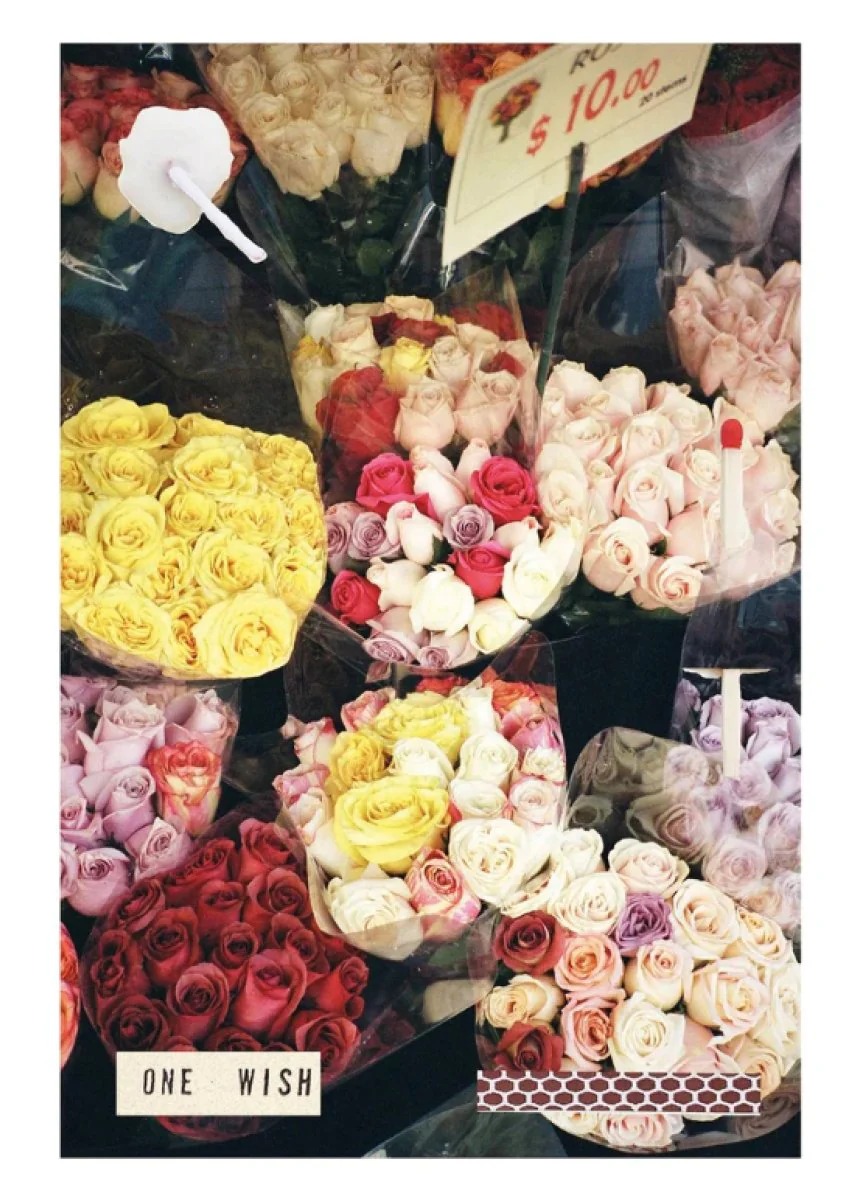 Carte de Souhaits Roses Wish