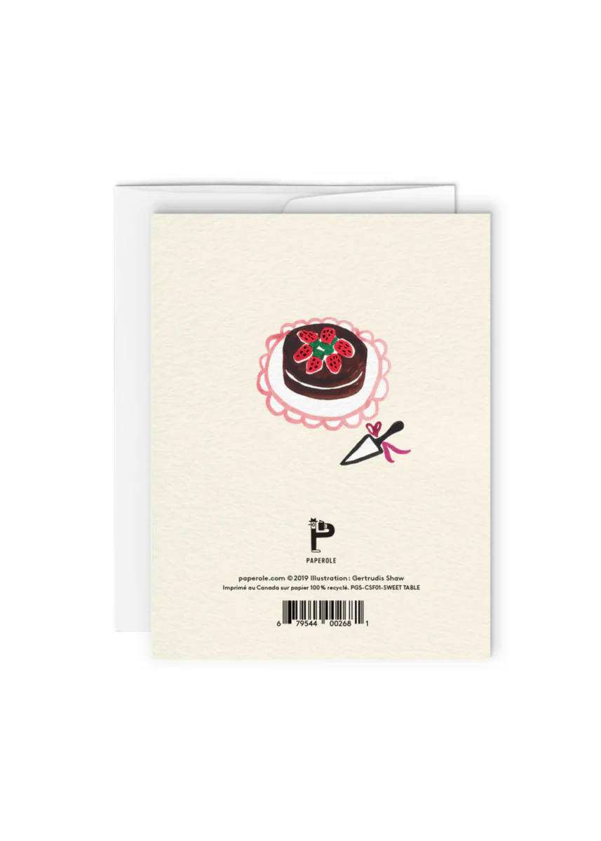 Carte de souhaits Sweet Table Paperole - Image 2