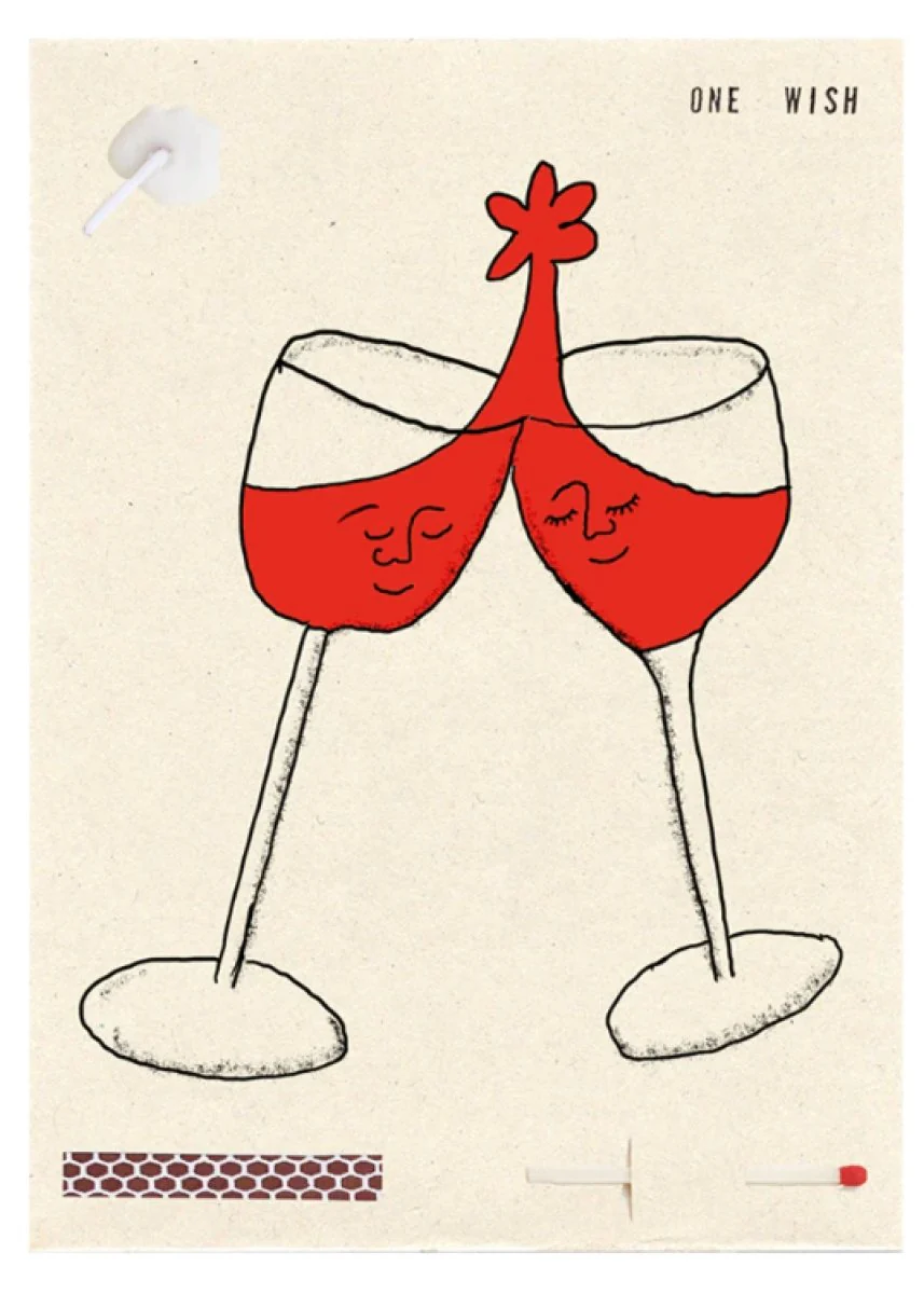 Carte de Souhaits Wine Cheers Wish