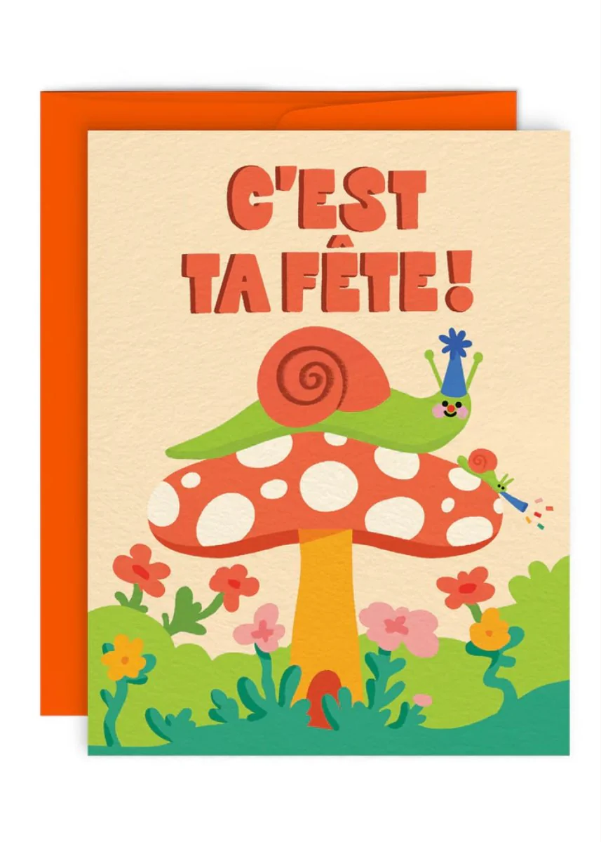 Carte de Souhaits Fête d'Escargots Paperole