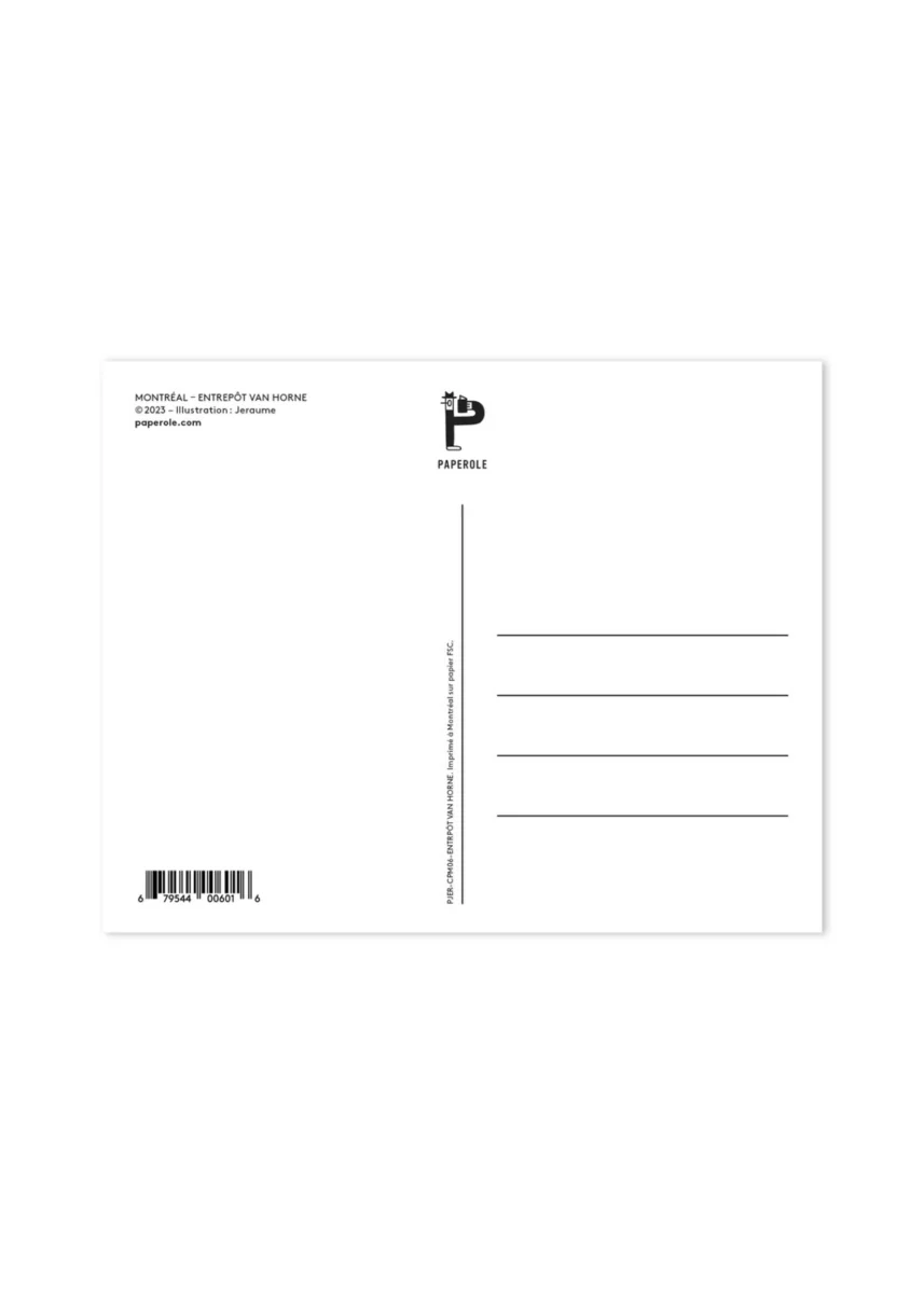 Carte Postale Entrepôt Van Horne Jeraume x Paperole - Image 2