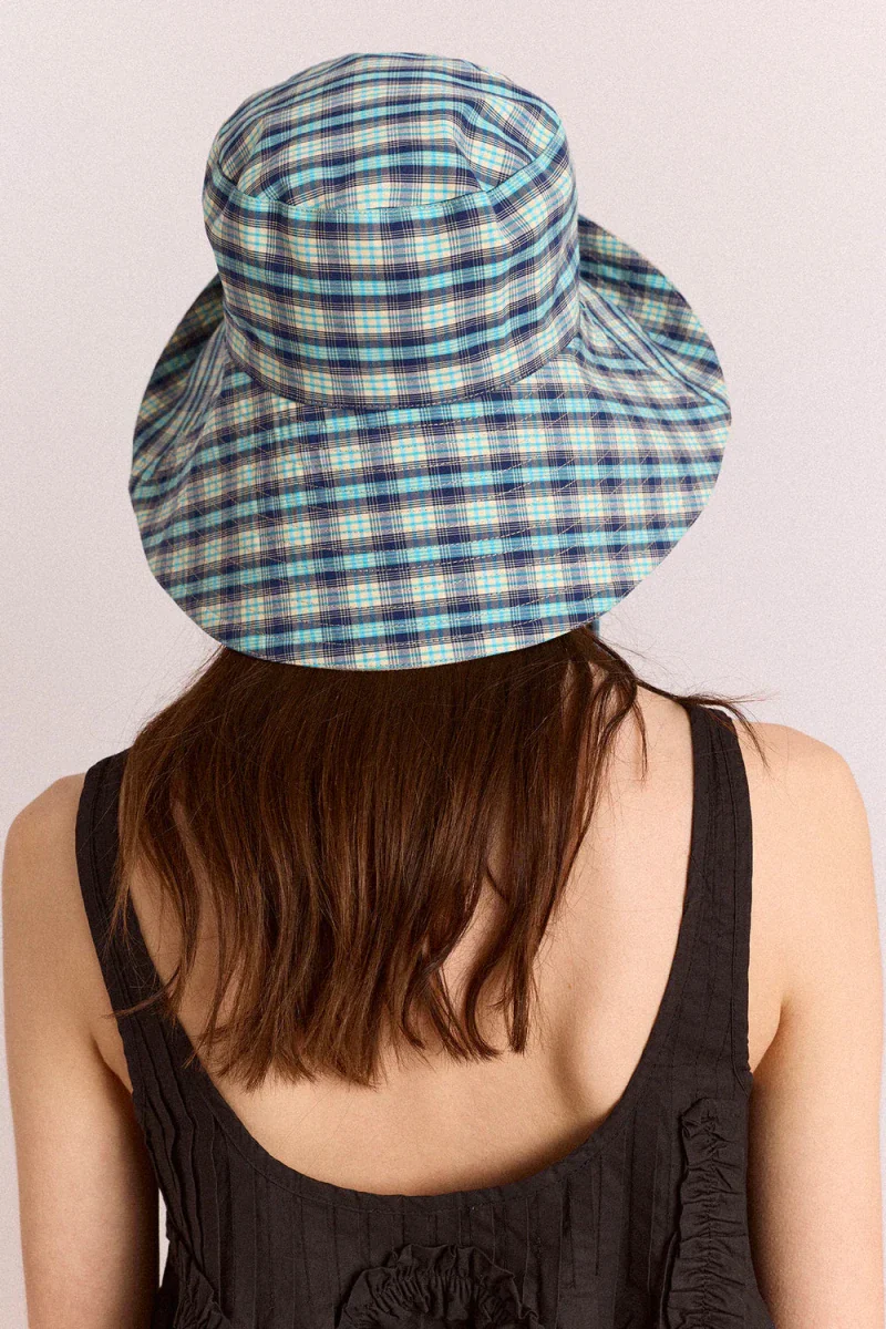 Chapeau Réversible Tomboy Check & Stone Damson Madder - Image 5