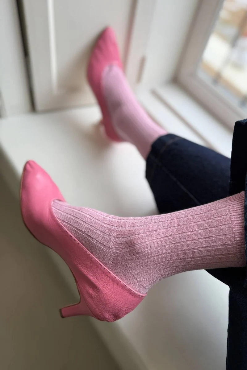Chaussettes Her Modal Lurex Le Bon Shoppe Sparkling Rose - Image 3