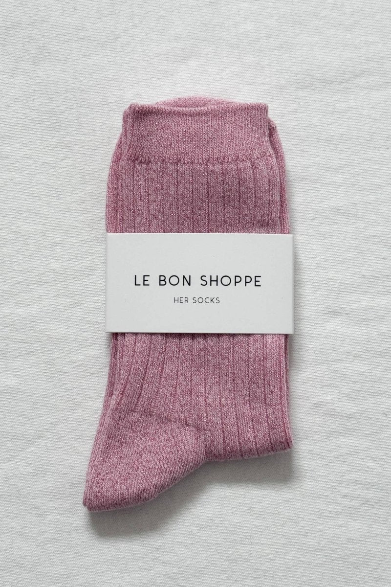 Chaussettes Her Modal Lurex Le Bon Shoppe Sparkling Rose - Image 4
