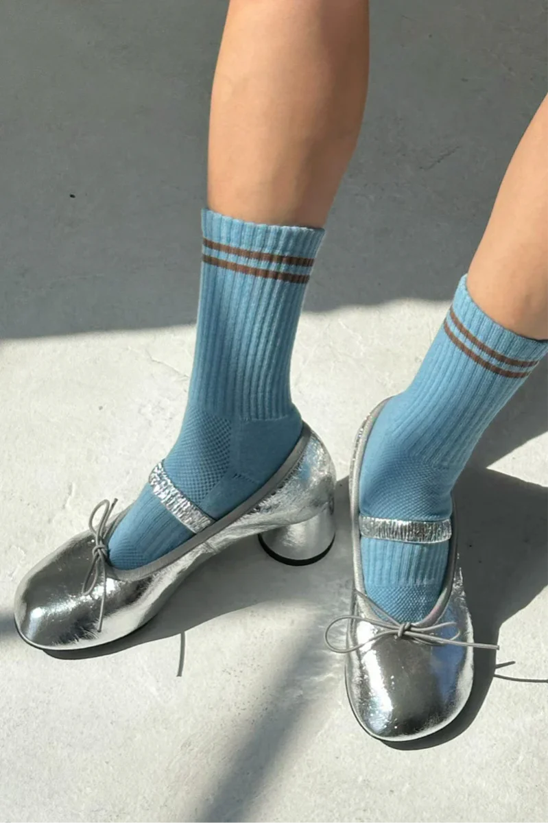 Chaussettes Boyfriend Le Bon Shoppe Powder Blue - Image 4