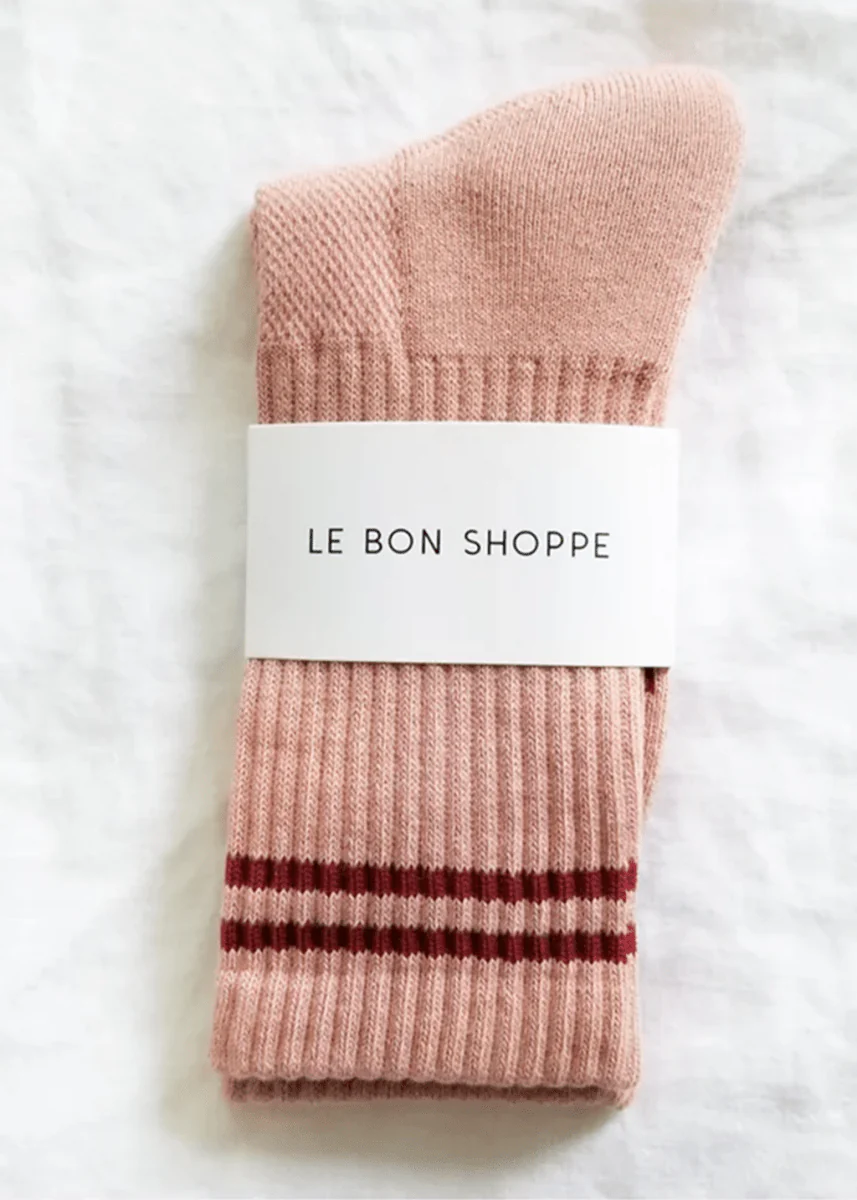 Chaussettes Boyfriend Le Bon Shoppe Rose Vintage - Image 2