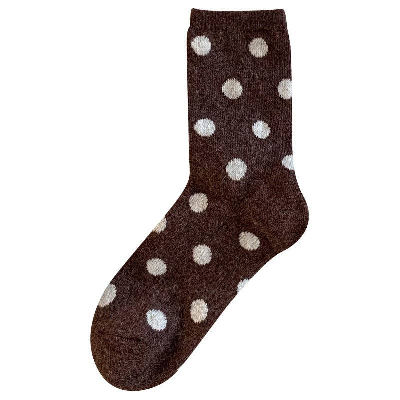 Chaussettes Brunes à Pois Dipped Shop - Image 2
