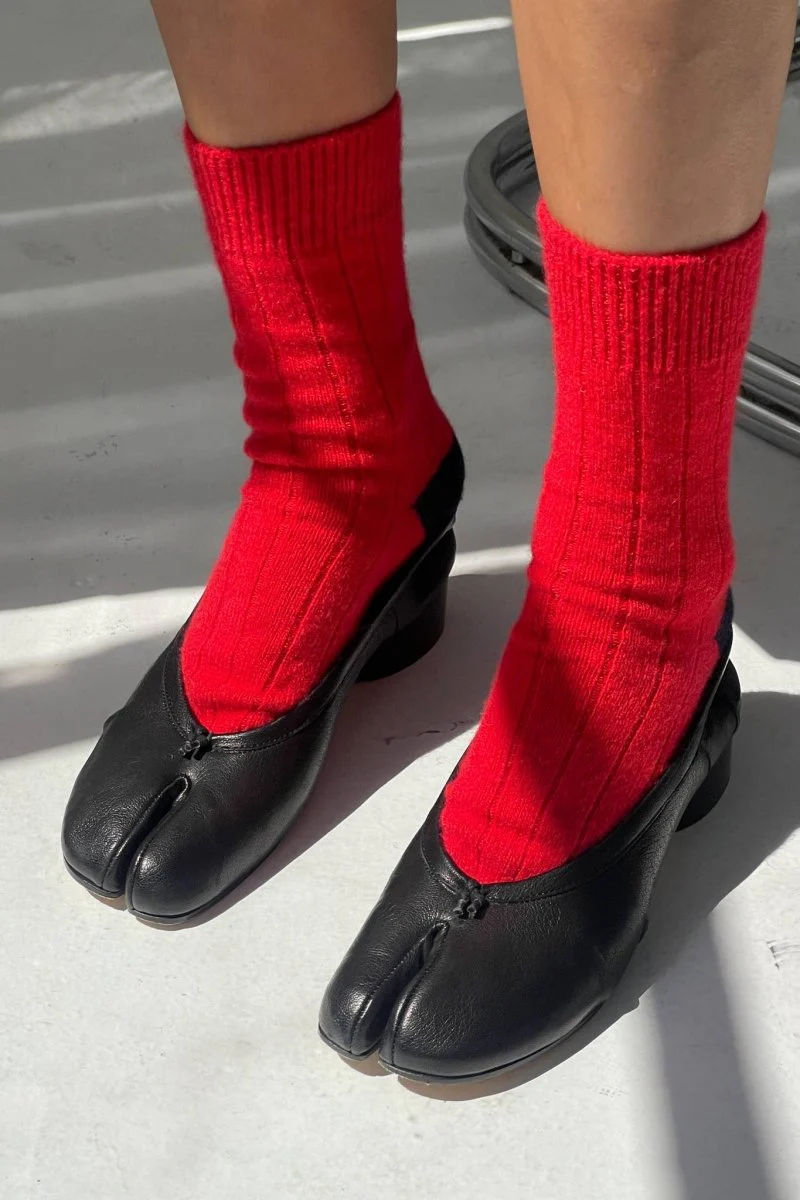 Chaussettes Classique Cachemire Le Bon Shoppe Poppy Red - Image 3