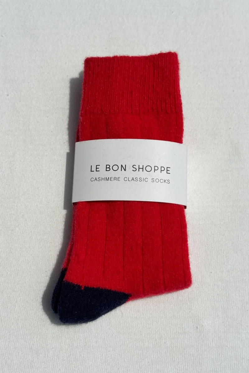 Chaussettes Classique Cachemire Le Bon Shoppe Poppy Red - Image 4