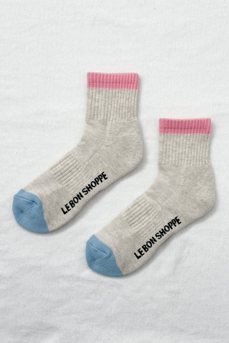 Chaussettes Color Block Girlfriend Le Bon Shoppe Gris Rose