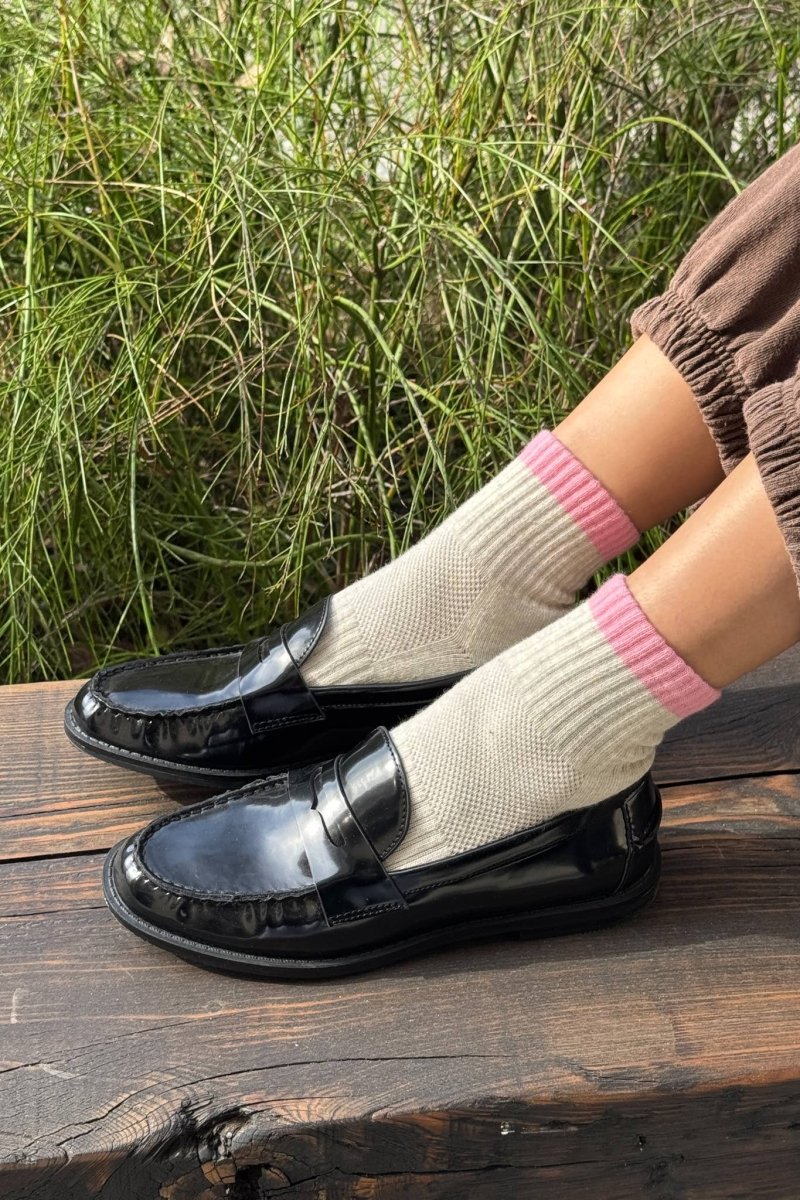 Chaussettes Color Block Girlfriend Le Bon Shoppe Gris Rose - Image 4