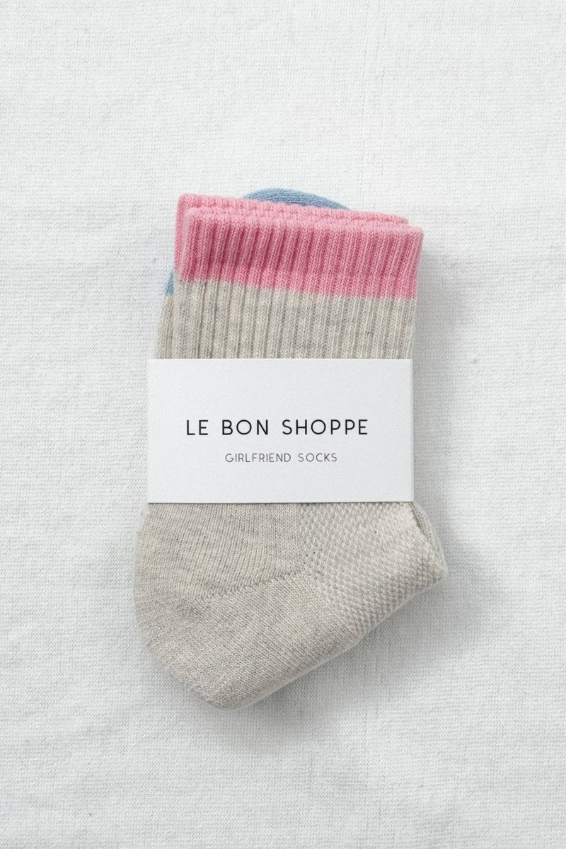 Chaussettes Color Block Girlfriend Le Bon Shoppe Gris Rose - Image 6