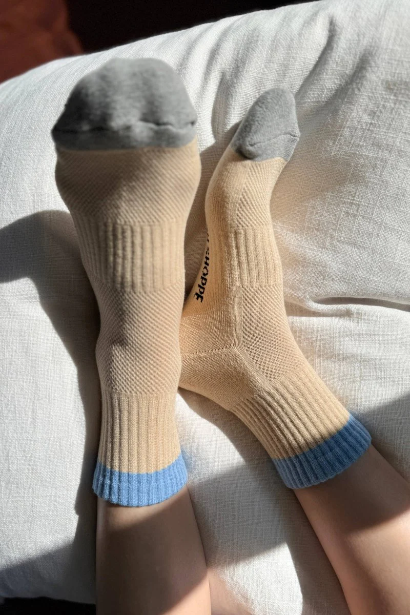 Chaussettes Color Block Girlfriend Jaune et Bleu Le Bon Shoppe - Image 2