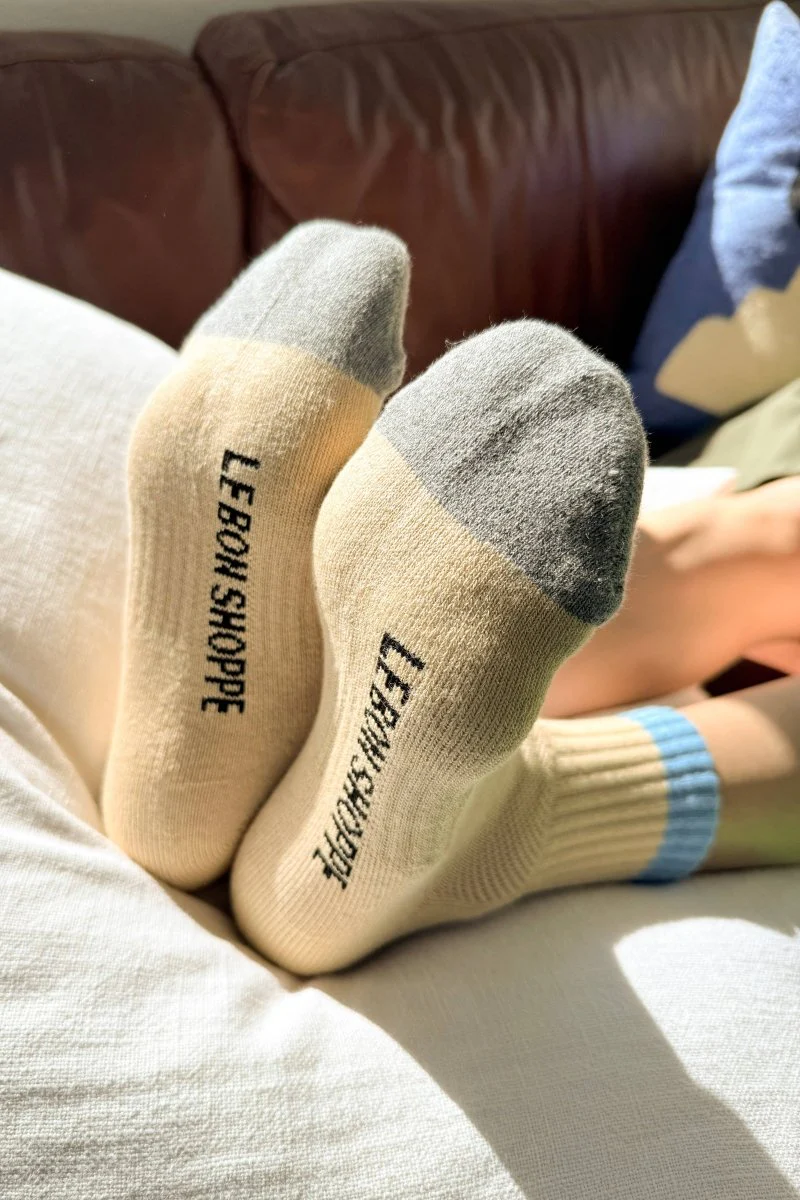 Chaussettes Color Block Girlfriend Jaune et Bleu Le Bon Shoppe - Image 3
