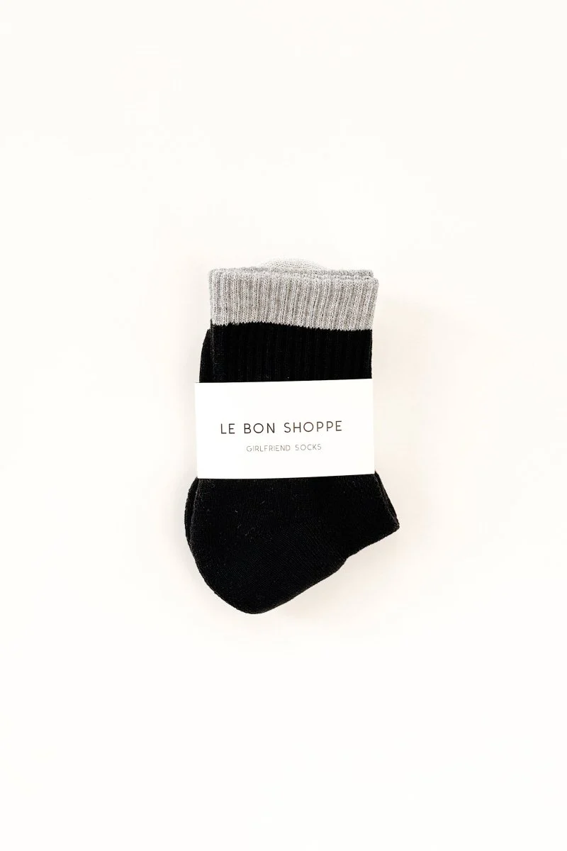 Chaussettes Color Block Girlfriend Noir et Gris Le Bon Shoppe - Image 4