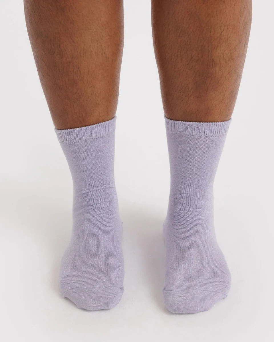 Chaussettes Crew Baggu Lilas Métallique - Image 2