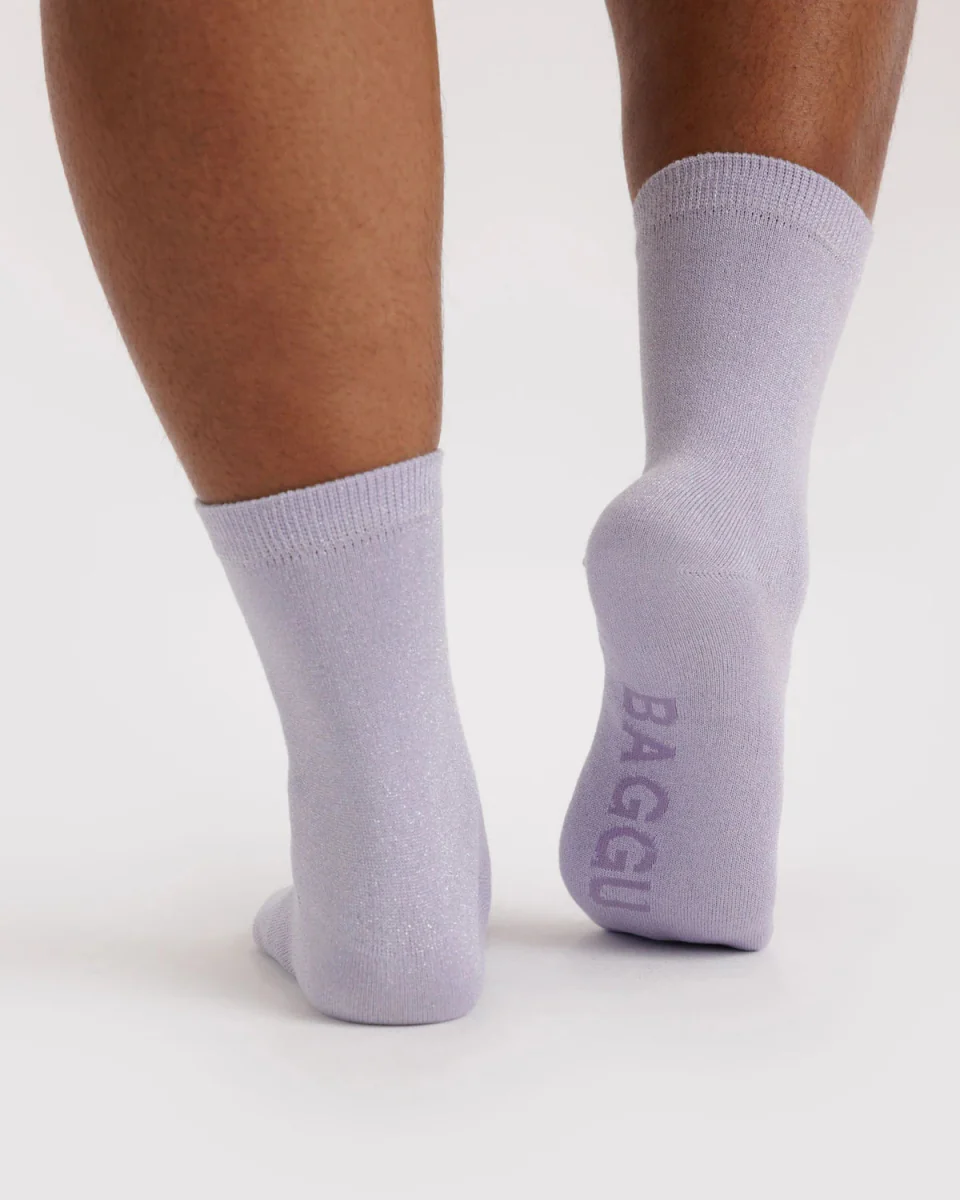 Chaussettes Crew Baggu Lilas Métallique - Image 3