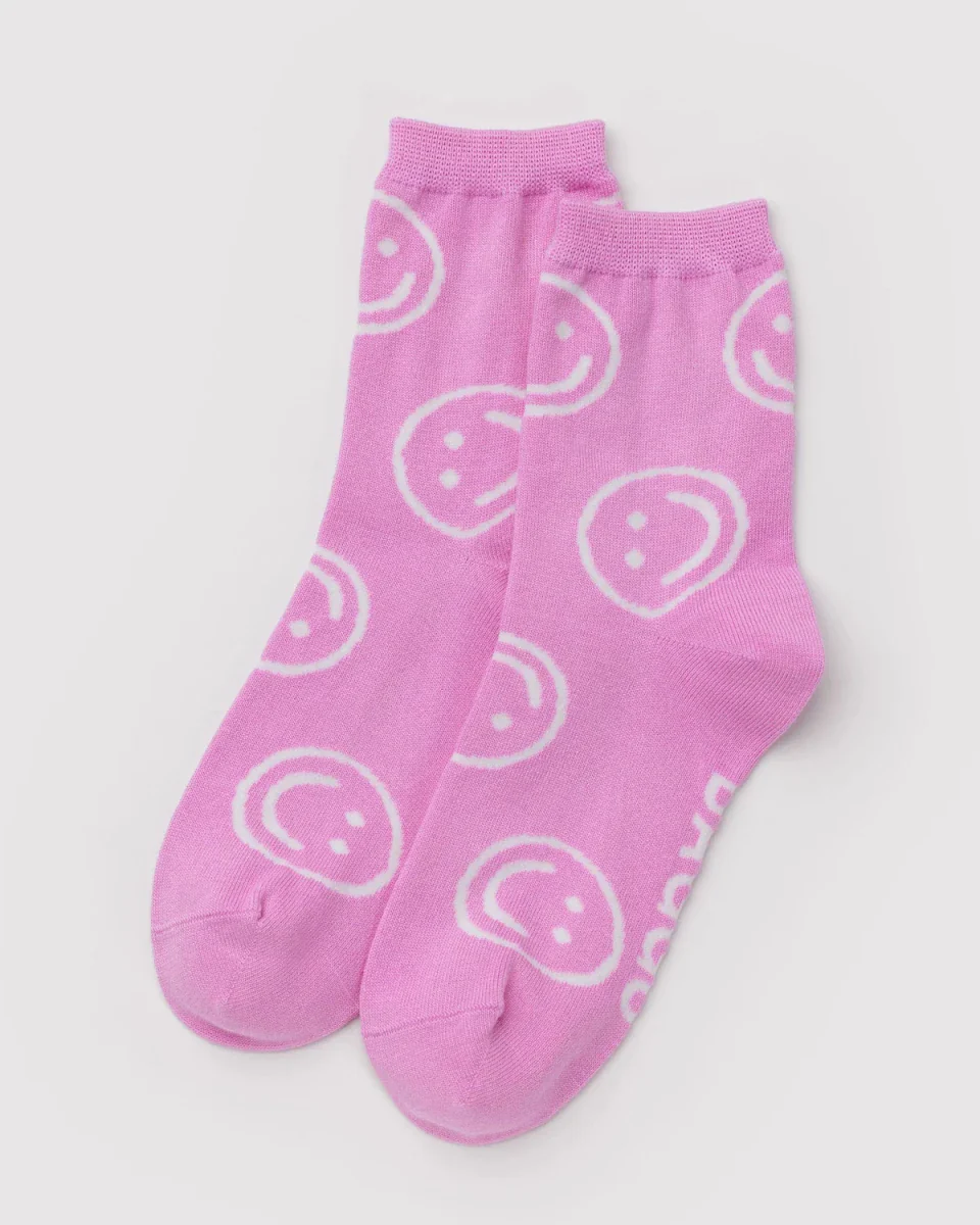Chaussettes Crew Baggu Pink Happy