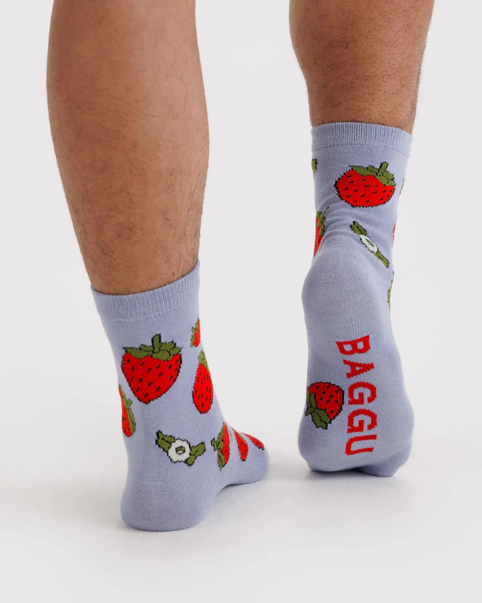 Chaussettes Crew Baggu Strawberry Blossom - Image 3