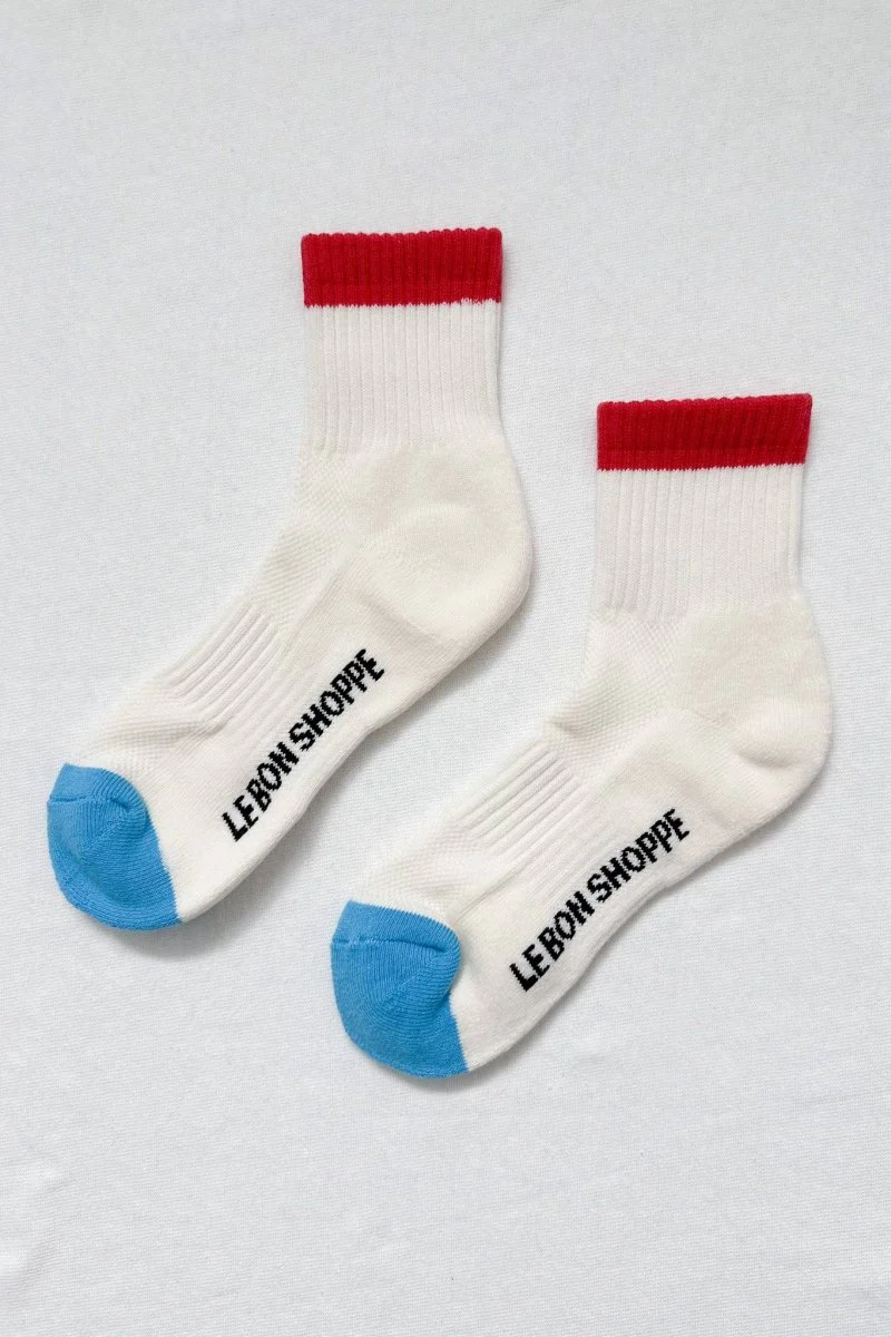 Chaussettes Color Block Girlfriend Le Bon Shoppe Bleu Rouge