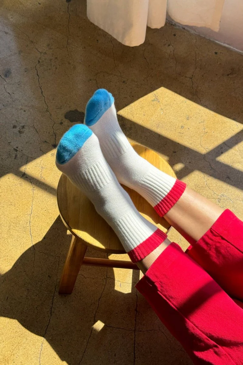 Chaussettes Color Block Girlfriend Le Bon Shoppe Bleu Rouge - Image 2