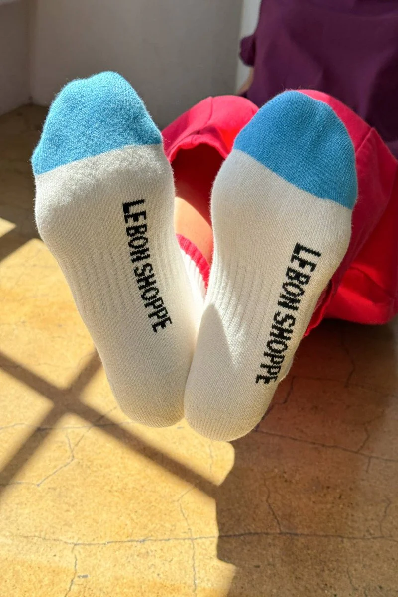 Chaussettes Color Block Girlfriend Le Bon Shoppe Bleu Rouge - Image 3