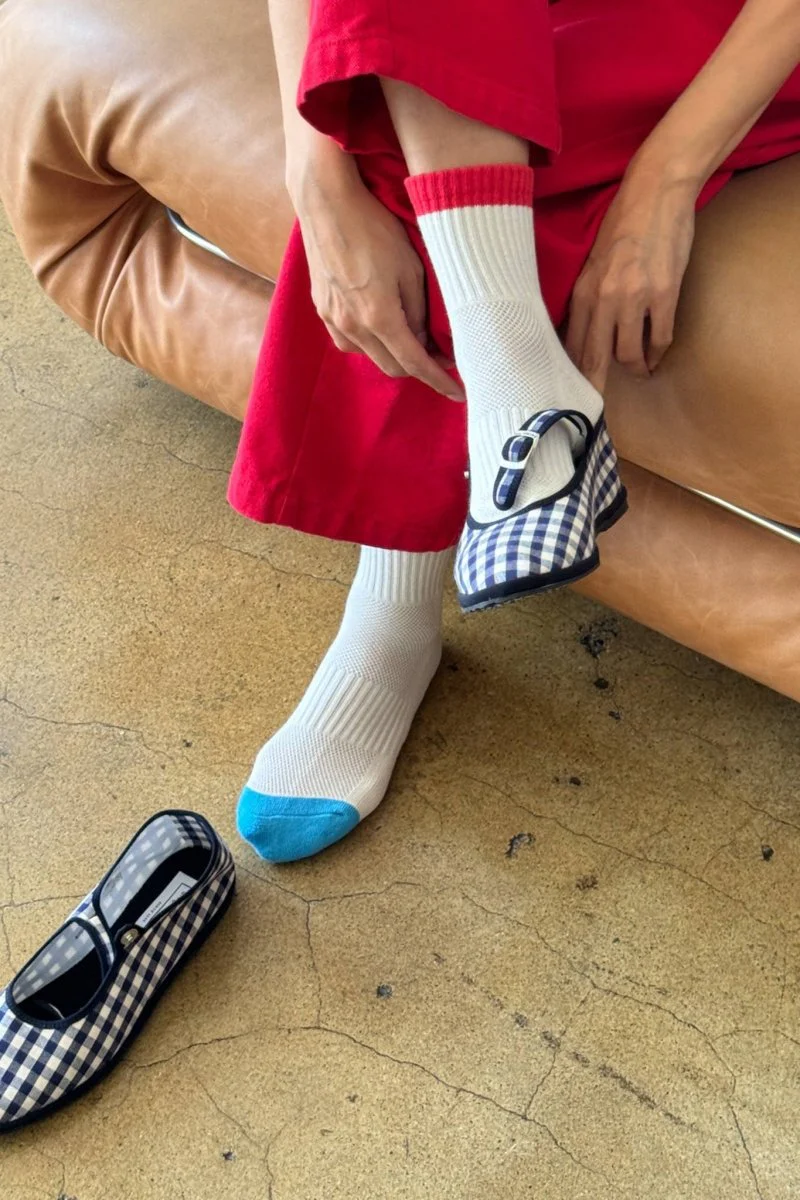 Chaussettes Color Block Girlfriend Le Bon Shoppe Bleu Rouge - Image 4