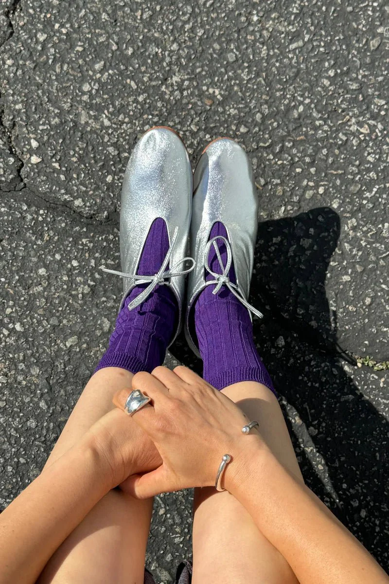 Chaussettes Her Le Bon Shoppe Eggplant - Image 3