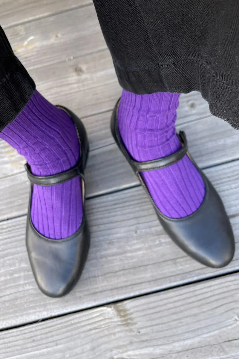 Chaussettes Her Le Bon Shoppe Eggplant - Image 4