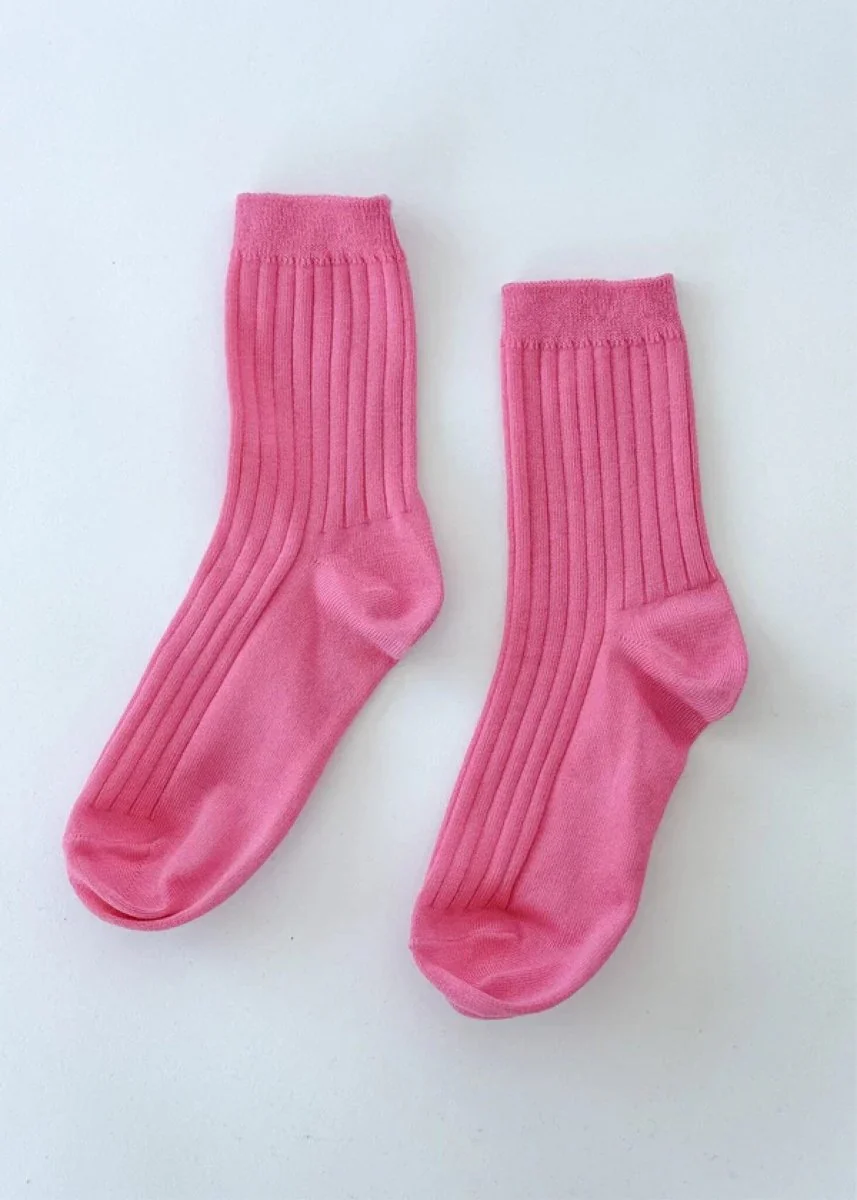 Chaussettes Her Le Bon Shoppe Bright Pink - Image 3