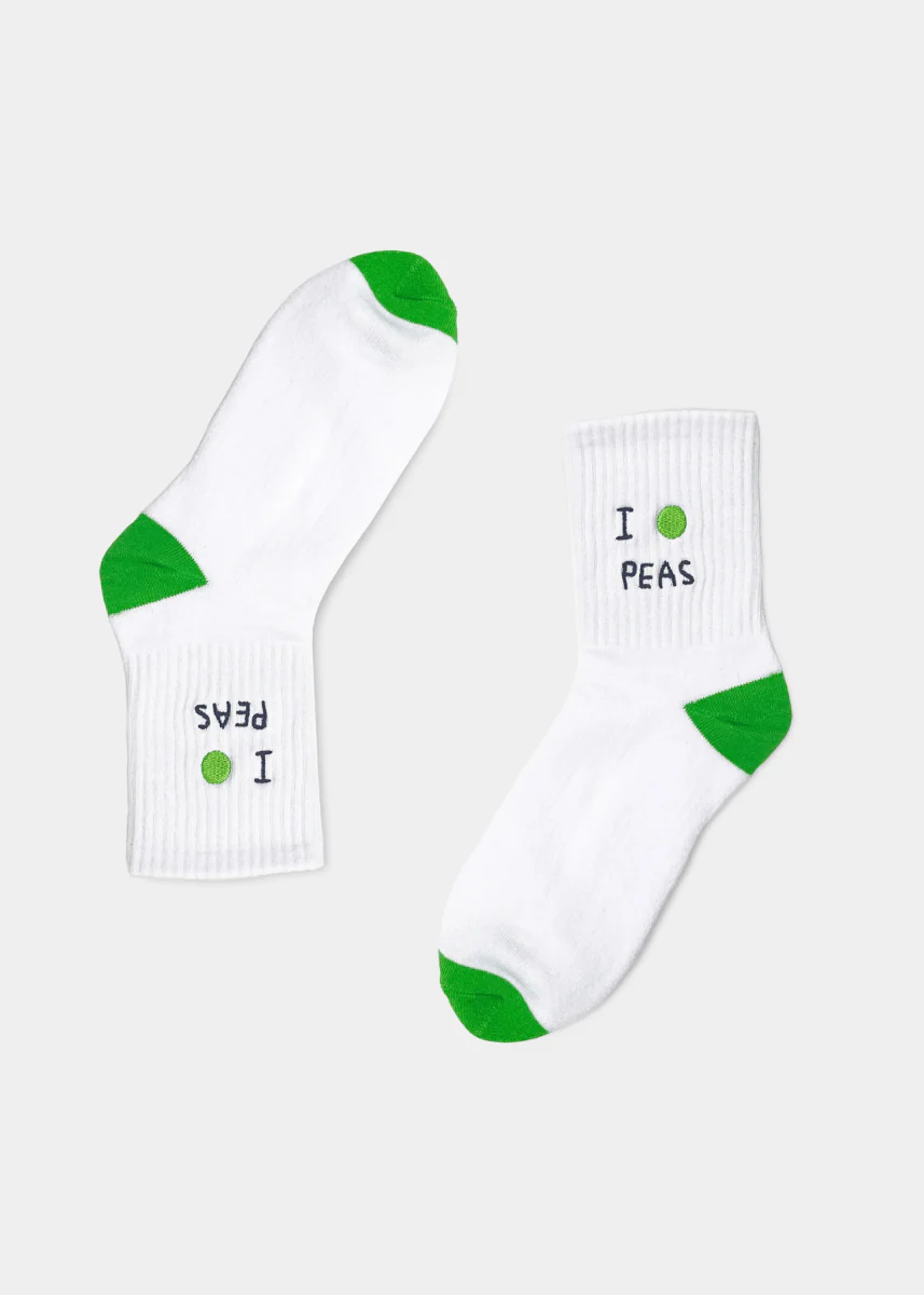 Chaussettes I Pea Peas D.Shrigley