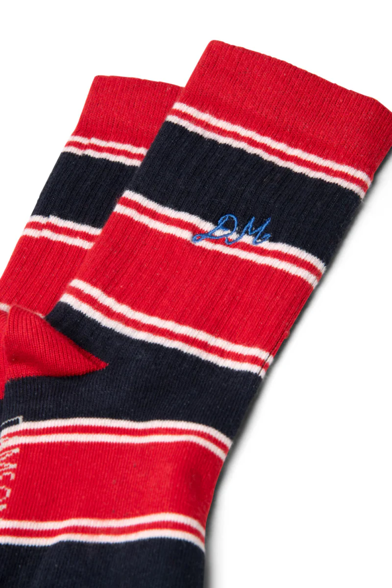 Chaussettes Rayures Damson Madder Rouge et Marine - Image 3