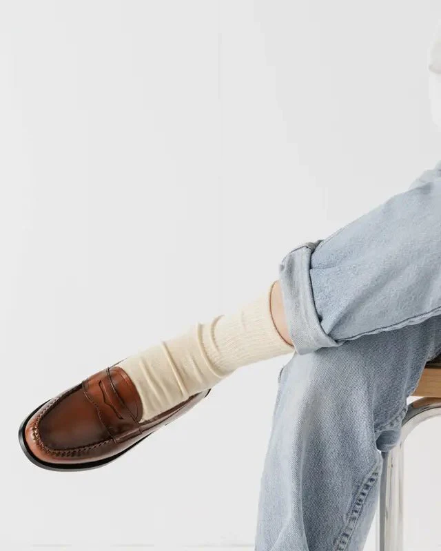 Chaussettes Ribbed Baggu Ecru - Image 4