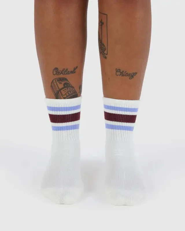 Chaussettes Ribbed Baggu Ivory Stripe - Image 2