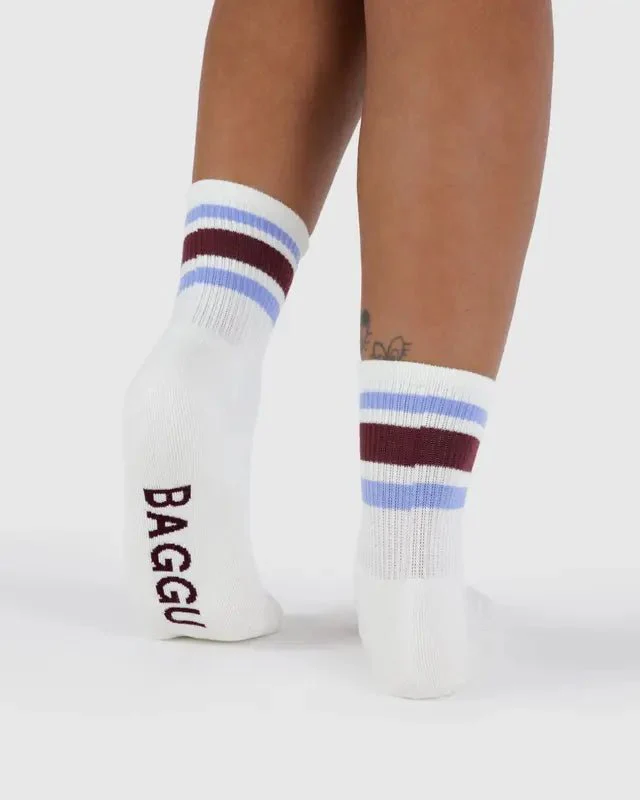 Chaussettes Ribbed Baggu Ivory Stripe - Image 3