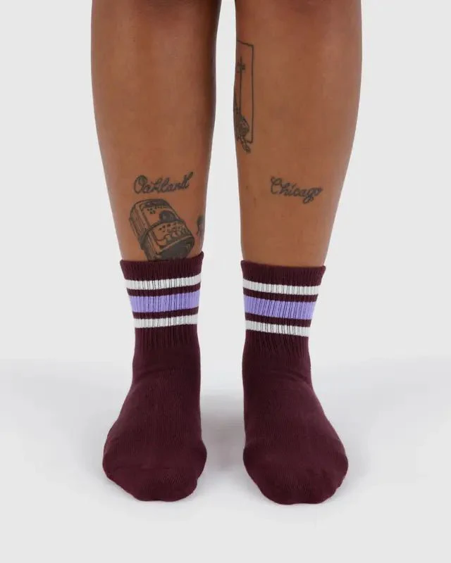 Chaussettes Ribbed Baggu Mahogany Stripe - Image 2