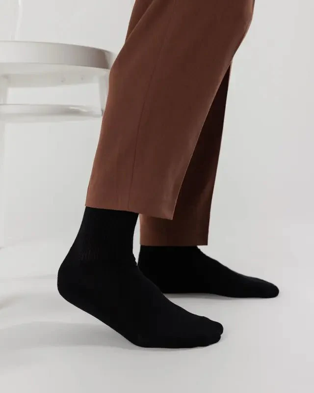 Chaussettes Ribbed Baggu Noir - Image 3