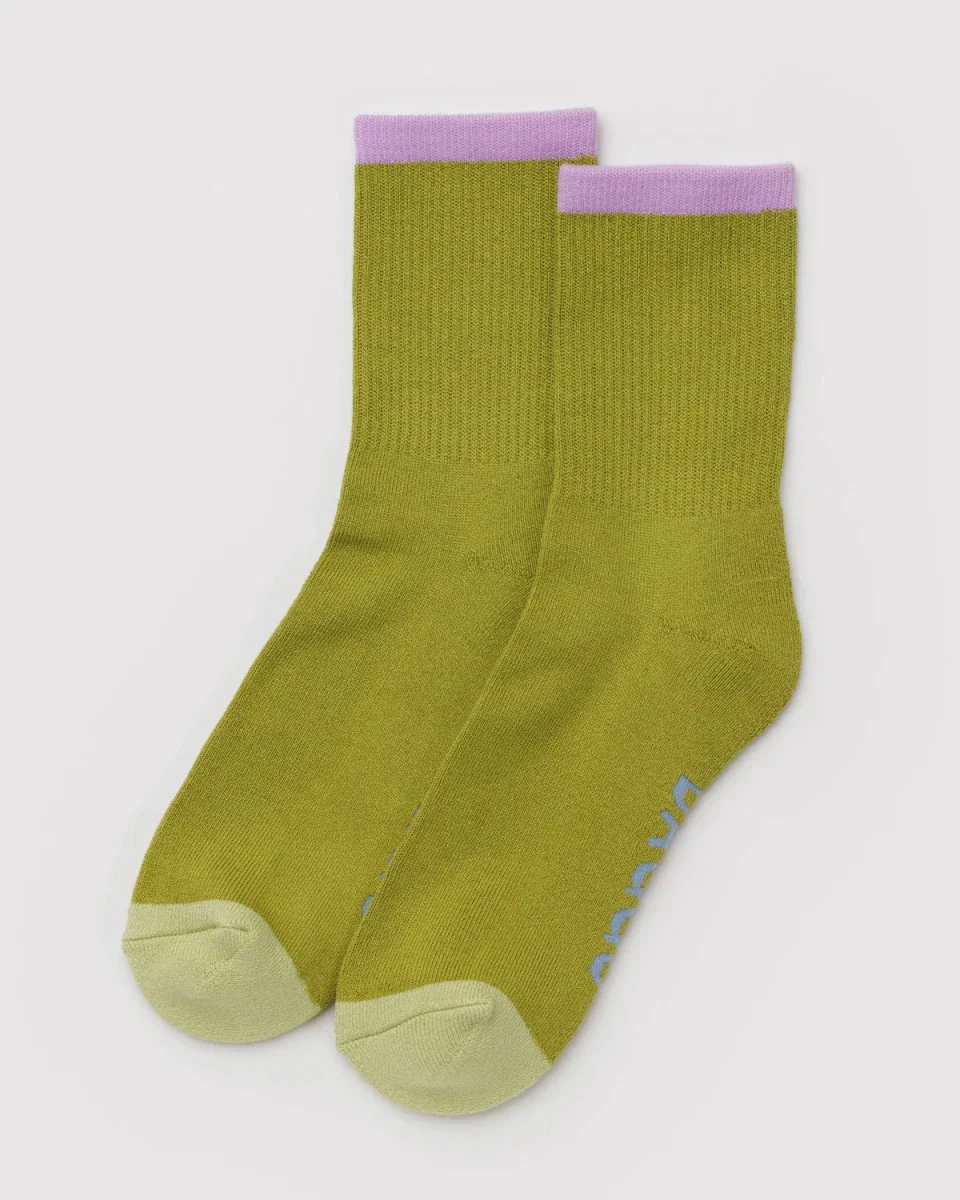 Chaussettes Ribbed Baggu Olive Mix - Image 3