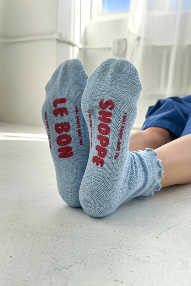 Chaussettes Ruffled Hugger Bleues Poudres Le Bon Shoppe - Image 9