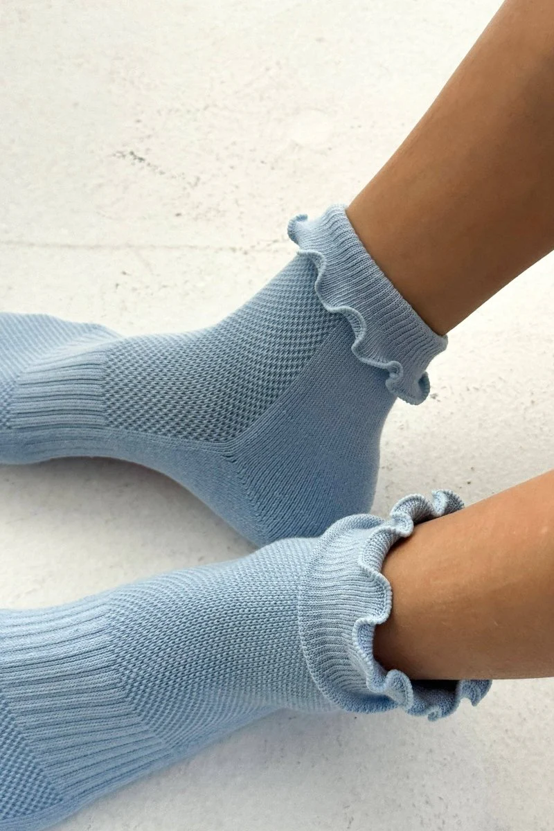 Chaussettes Ruffled Hugger Bleues Poudres Le Bon Shoppe - Image 10