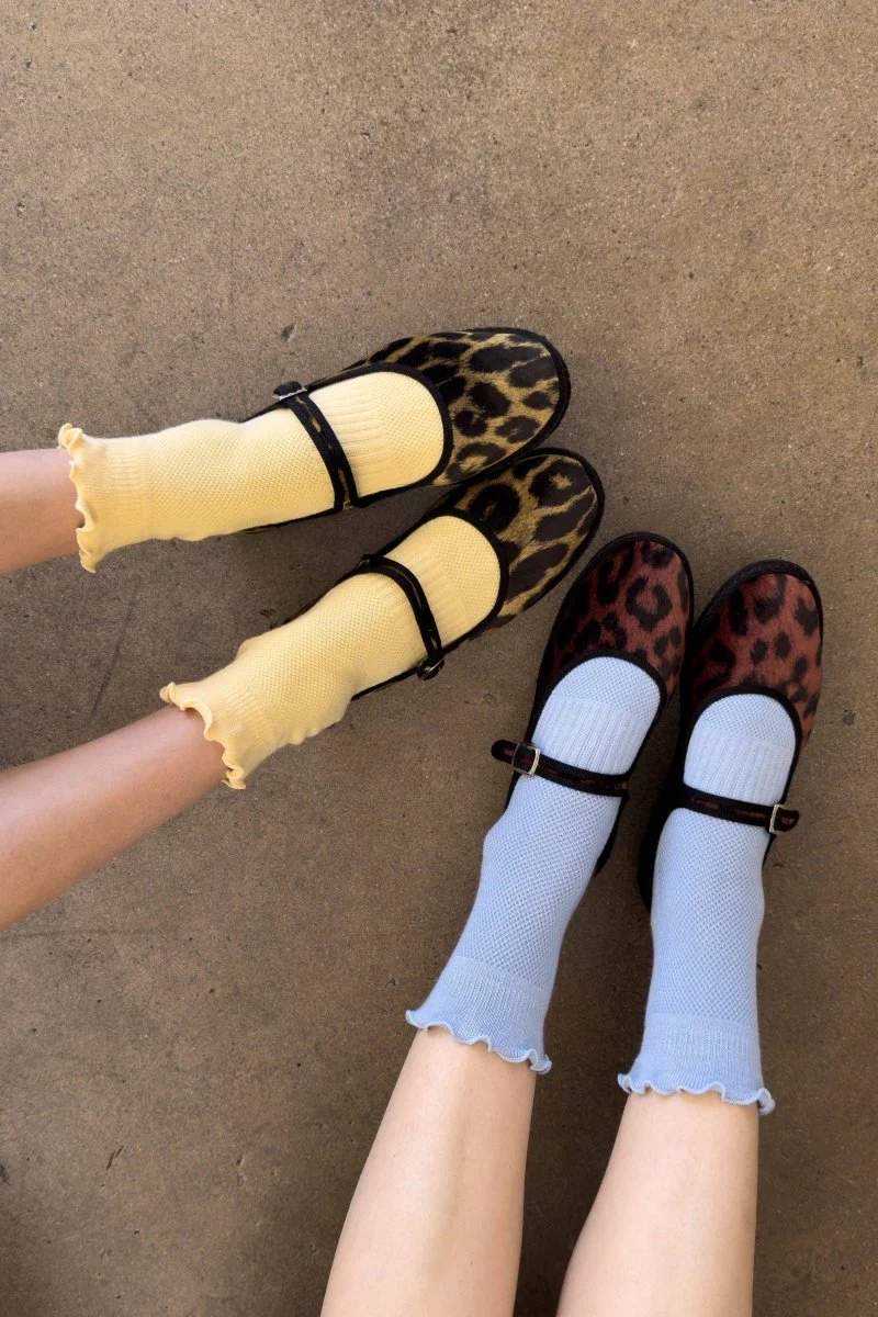Chaussettes Ruffled Hugger Bleues Poudres Le Bon Shoppe - Image 4