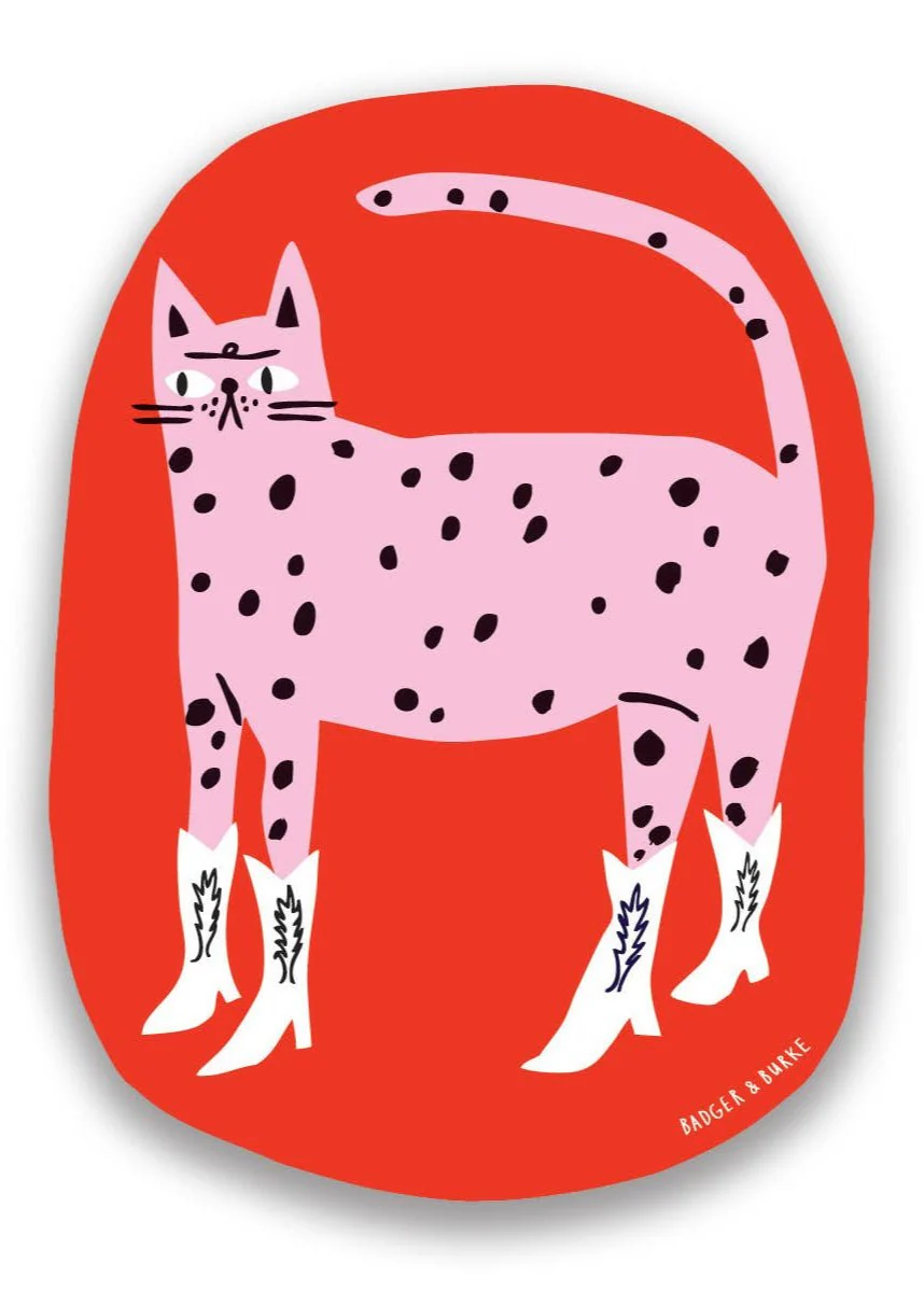 Autocollant Cowboy Kitty Badger & Burke