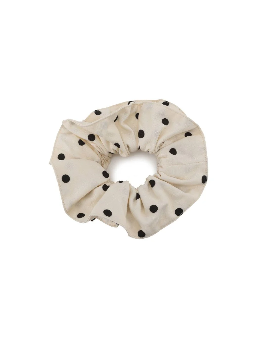 Élastique à Cheveux Chouchou Blanc à Pois Cubic - Image 4