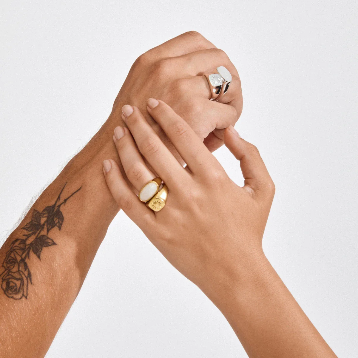 Ensemble de 2 Bagues Prism Pilgrim (Or ou Argent)