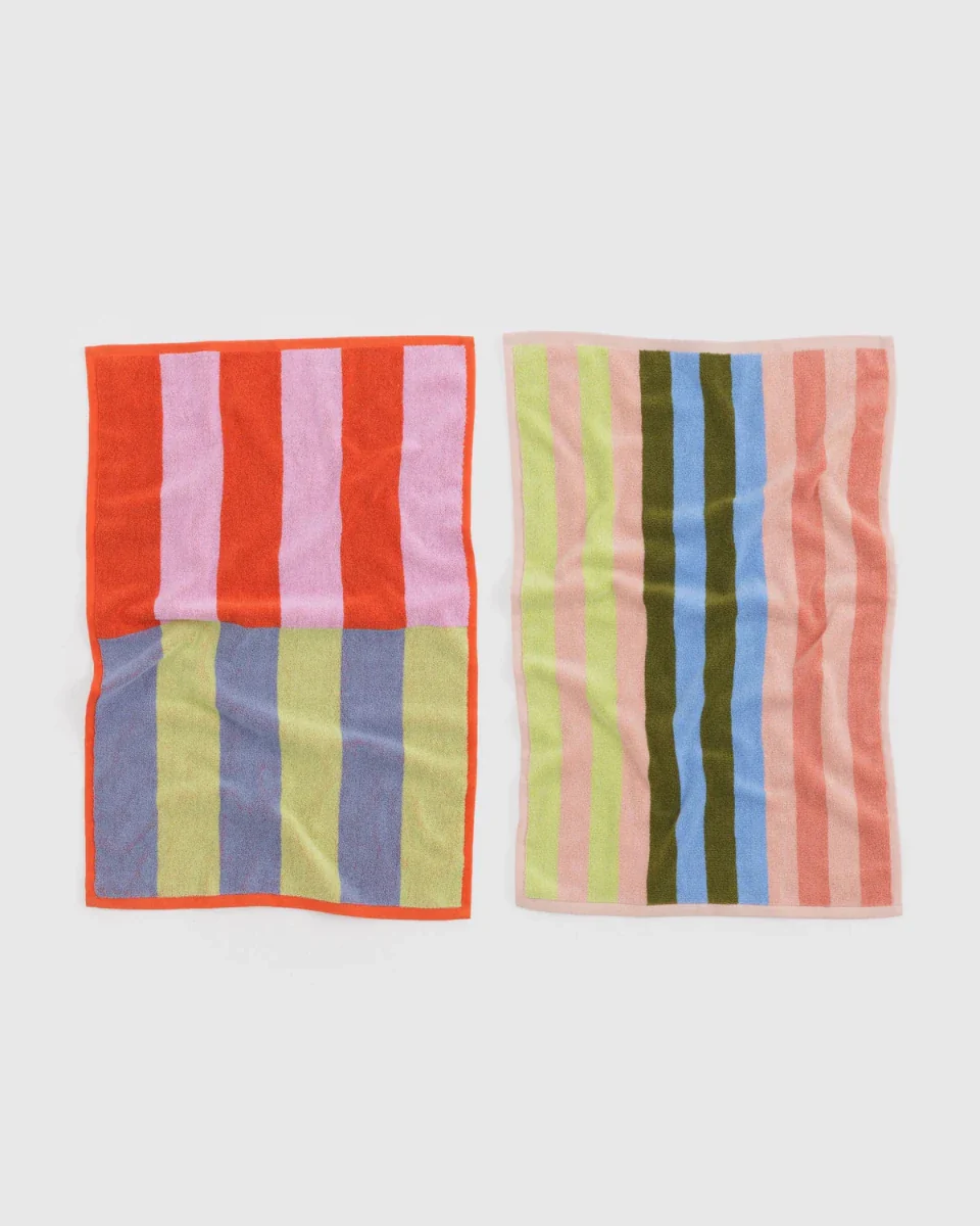 Ensemble de 2 serviettes à Mains Baggu Pool Stripe Mix - Image 3